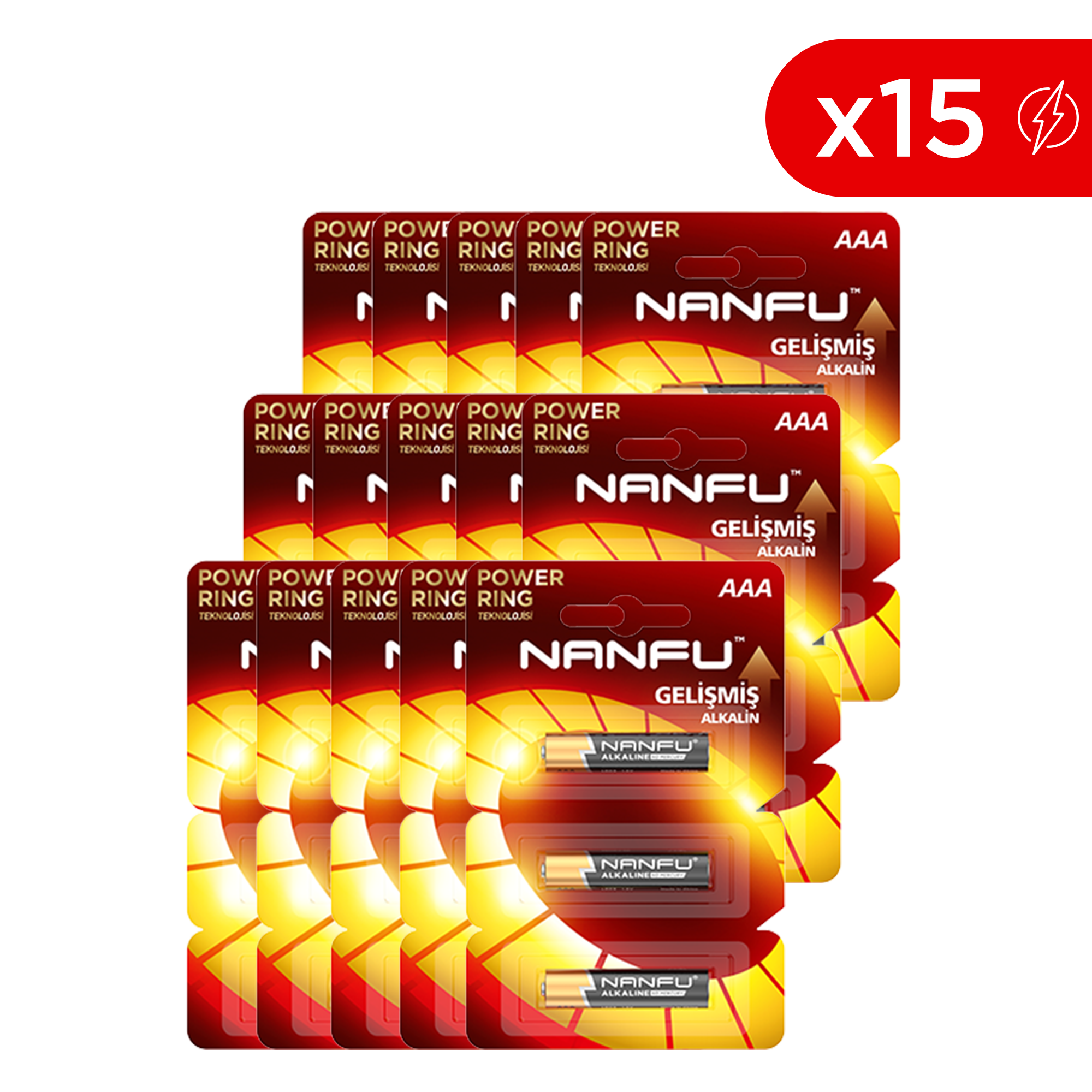 Nanfu 1.5v Alkalin Pil - AAA LR03 (3 Adet) Nanfu 1.5v Alkalin Pil - AAA LR03 (3 Adet)